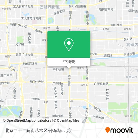 北京二十二院街艺术区-停车场地图