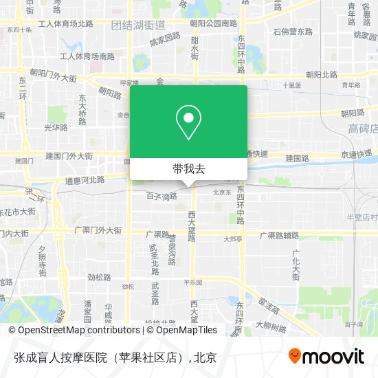张成盲人按摩医院（苹果社区店）地图