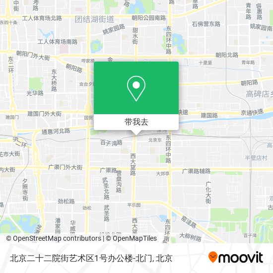 北京二十二院街艺术区1号办公楼-北门地图