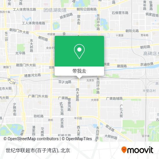 世纪华联超市(百子湾店)地图