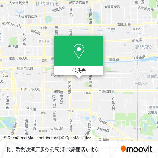 北京君悦诚酒店服务公寓(乐成豪丽店)地图
