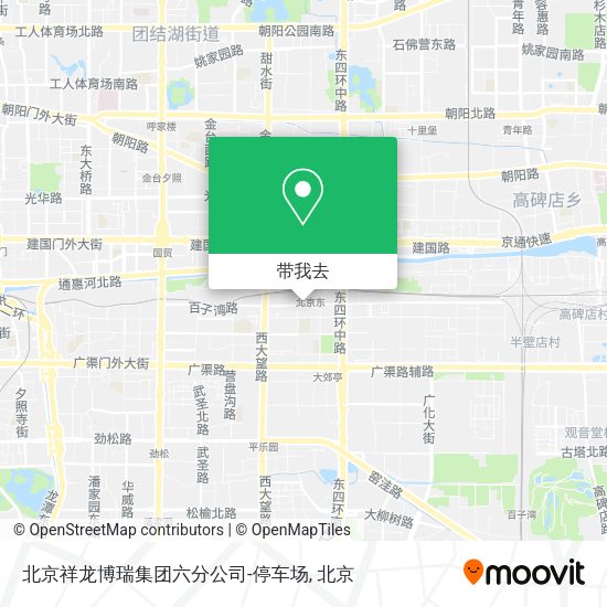 北京祥龙博瑞集团六分公司-停车场地图