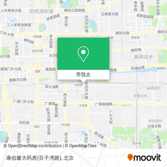 康佰馨大药房(百子湾路)地图