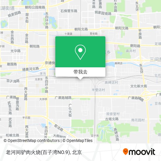 老河间驴肉火烧(百子湾NO.9)地图