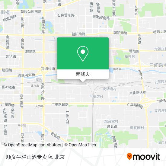 顺义牛栏山酒专卖店地图