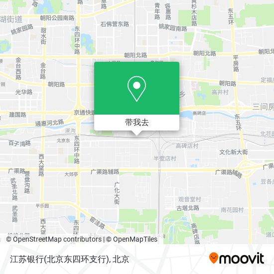 江苏银行(北京东四环支行)地图