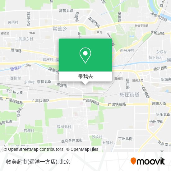 物美超市(远洋一方店)地图