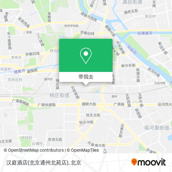 汉庭酒店(北京通州北苑店)地图