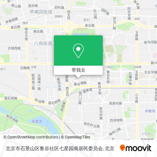 北京市石景山区鲁谷社区七星园南居民委员会地图