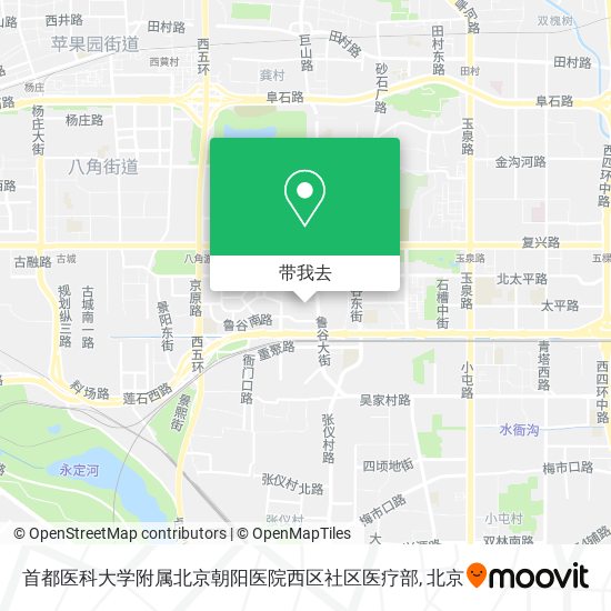 首都医科大学附属北京朝阳医院西区社区医疗部地图
