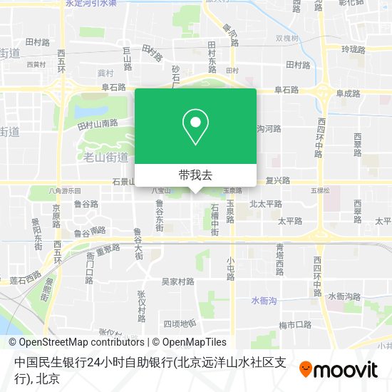 中国民生银行24小时自助银行(北京远洋山水社区支行)地图