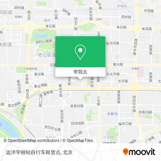 远洋学校站自行车租赁点地图