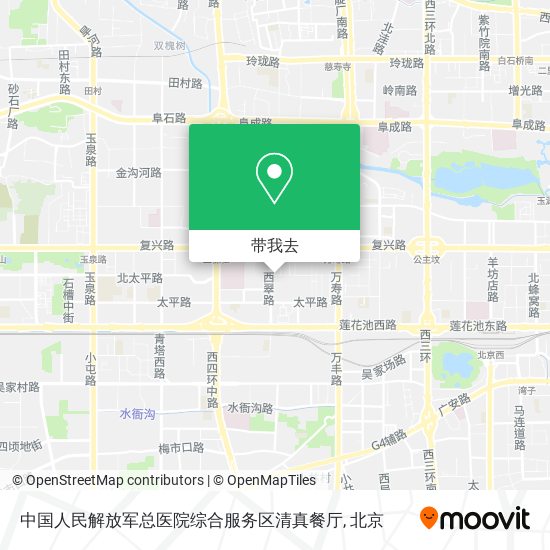 中国人民解放军总医院综合服务区清真餐厅地图