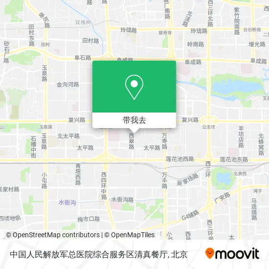 中国人民解放军总医院综合服务区清真餐厅地图