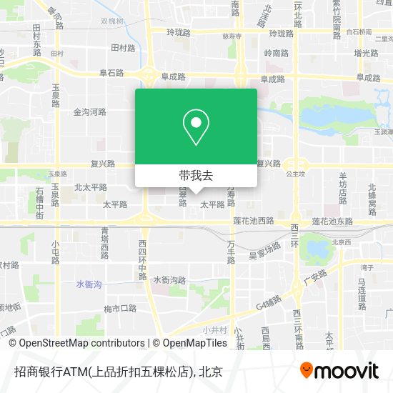 招商银行ATM(上品折扣五棵松店)地图