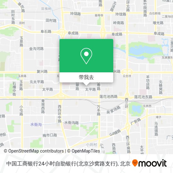 中国工商银行24小时自助银行(北京沙窝路支行)地图