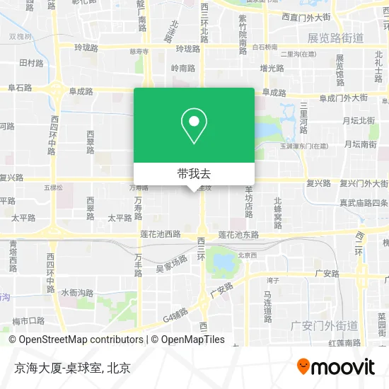 京海大厦-桌球室地图