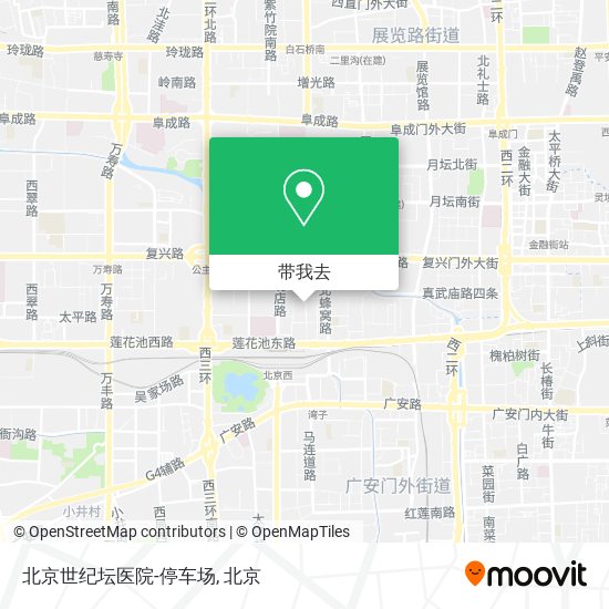 北京世纪坛医院-停车场地图