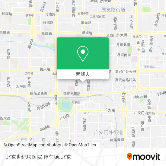 北京世纪坛医院-停车场地图