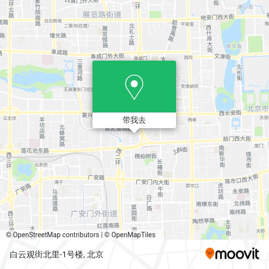 白云观街北里-1号楼地图
