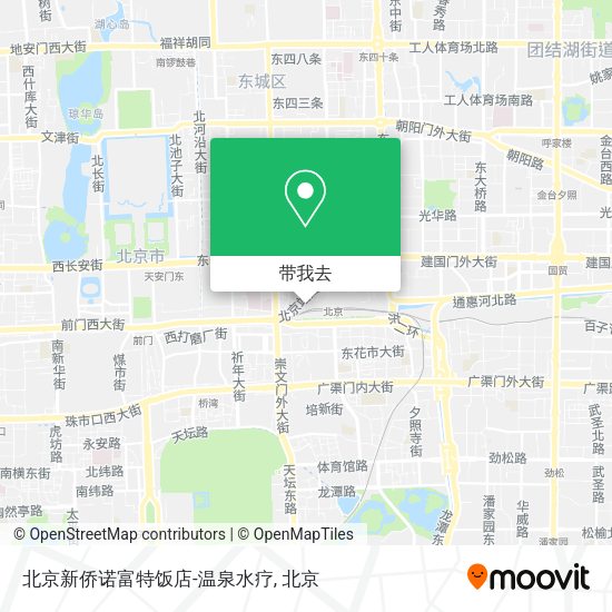 北京新侨诺富特饭店-温泉水疗地图