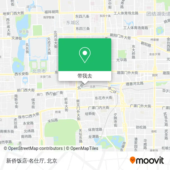 新侨饭店-名仕厅地图