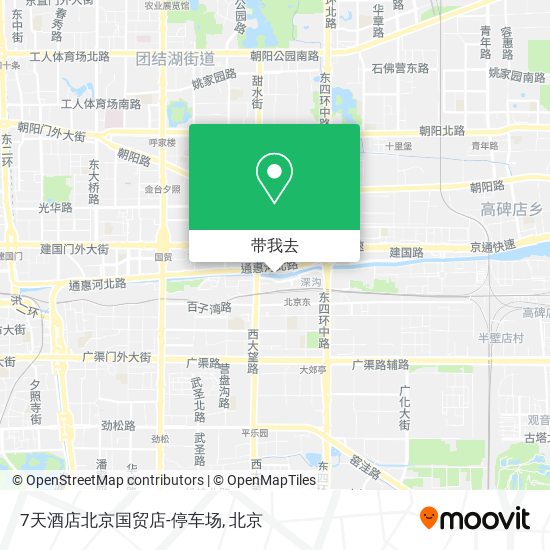 7天酒店北京国贸店-停车场地图