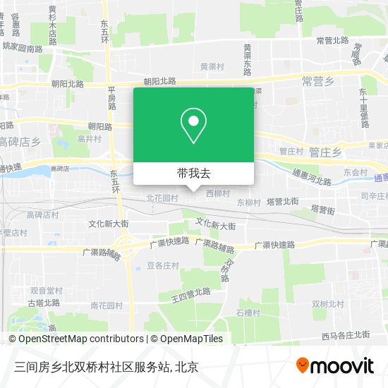 三间房乡北双桥村社区服务站地图