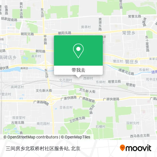 三间房乡北双桥村社区服务站地图