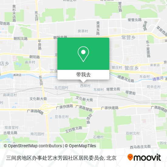 三间房地区办事处艺水芳园社区居民委员会地图