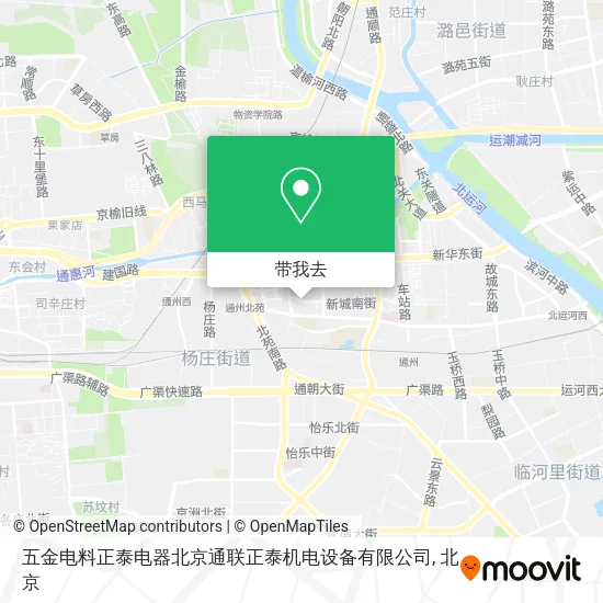 五金电料正泰电器北京通联正泰机电设备有限公司地图