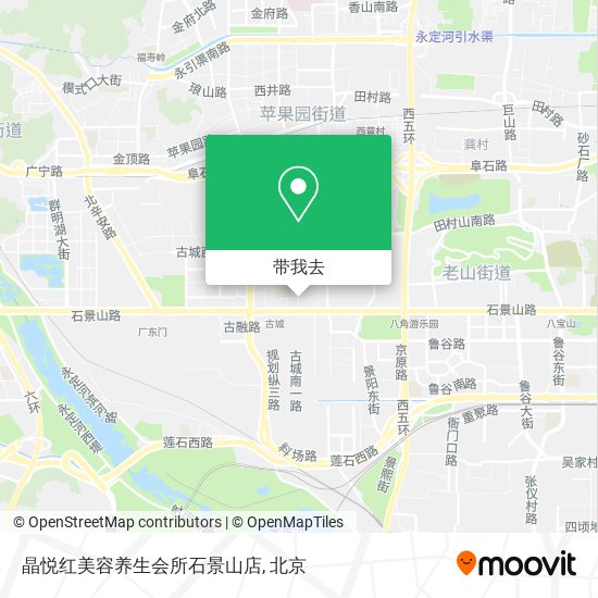 晶悦红美容养生会所石景山店地图