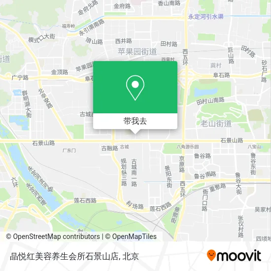 晶悦红美容养生会所石景山店地图