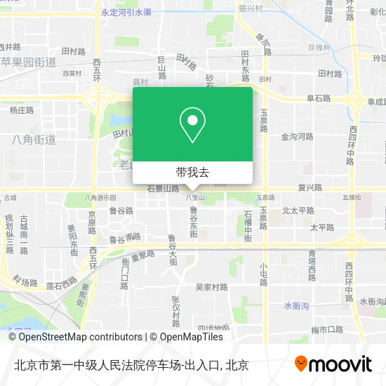 北京市第一中级人民法院停车场-出入口地图