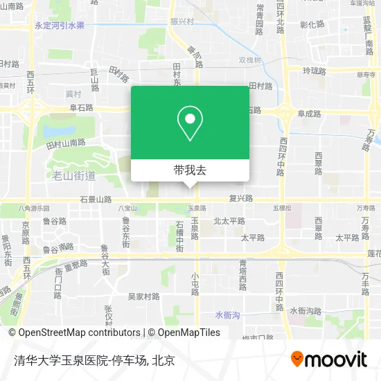 清华大学玉泉医院-停车场地图