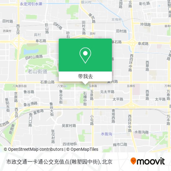 市政交通一卡通公交充值点(雕塑园中街)地图