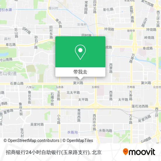 招商银行24小时自助银行(玉泉路支行)地图