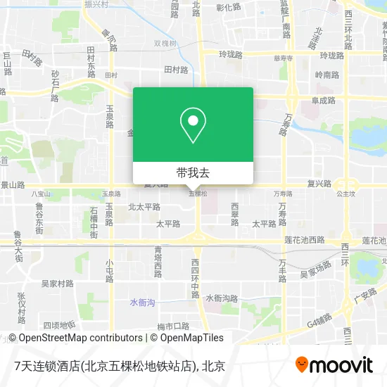 7天连锁酒店(北京五棵松地铁站店)地图