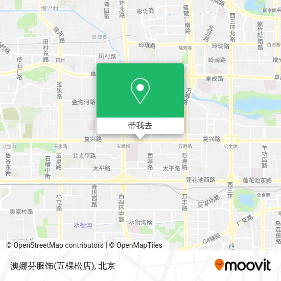 澳娜芬服饰(五棵松店)地图