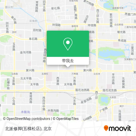 北派修脚(五棵松店)地图