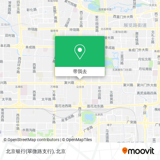 北京银行(翠微路支行)地图