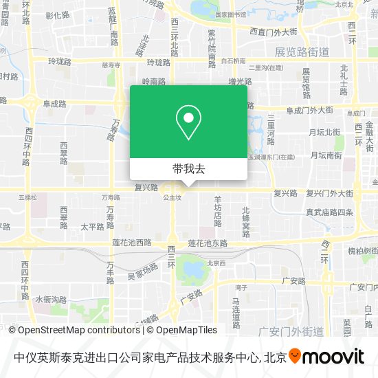 中仪英斯泰克进出口公司家电产品技术服务中心地图