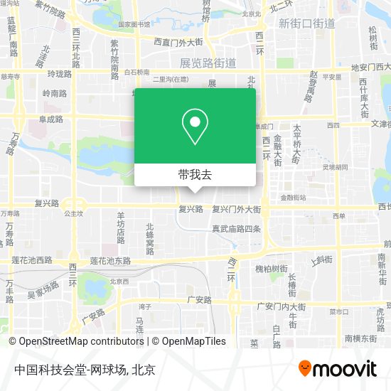 中国科技会堂-网球场地图