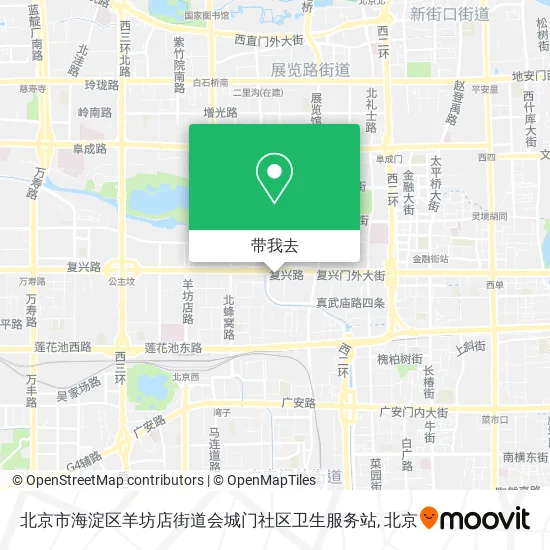 北京市海淀区羊坊店街道会城门社区卫生服务站地图