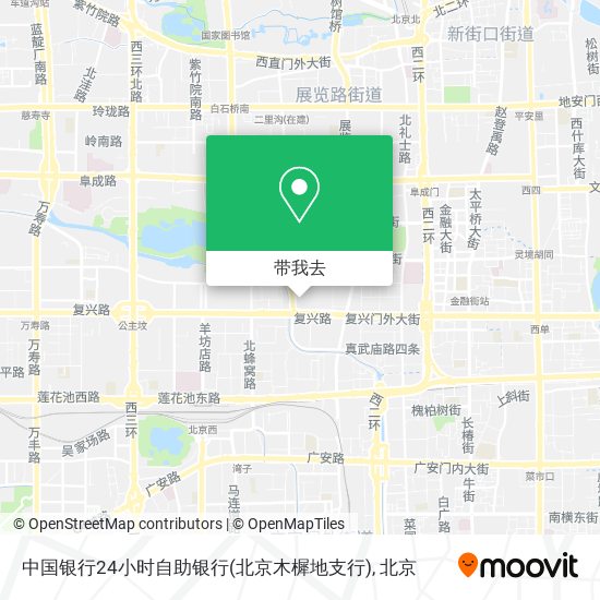 中国银行24小时自助银行(北京木樨地支行)地图