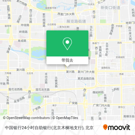 中国银行24小时自助银行(北京木樨地支行)地图