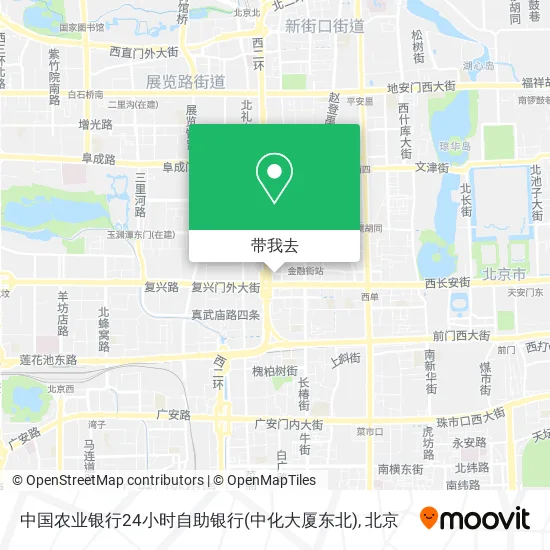 中国农业银行24小时自助银行(中化大厦东北)地图