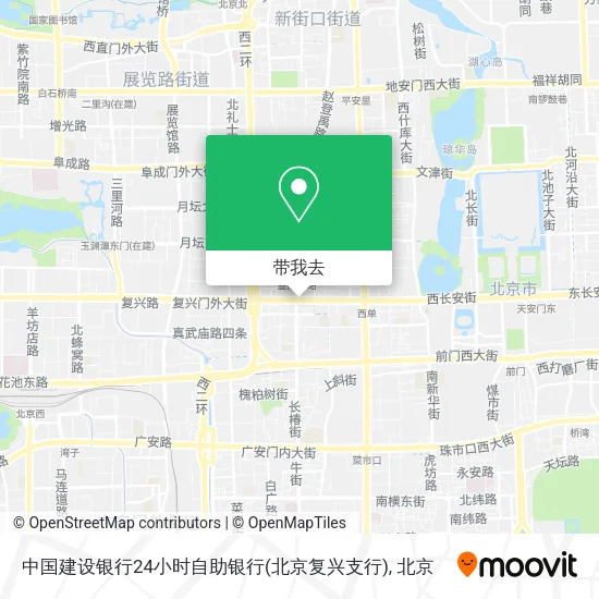 中国建设银行24小时自助银行(北京复兴支行)地图