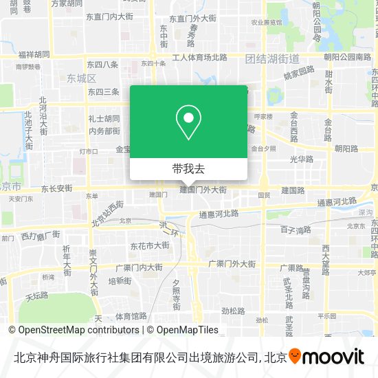 北京神舟国际旅行社集团有限公司出境旅游公司地图