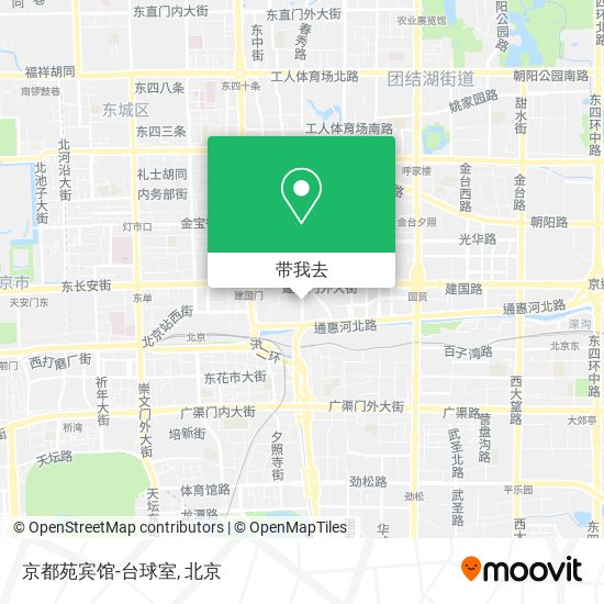 京都苑宾馆-台球室地图
